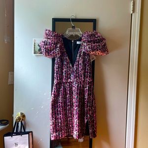 Show Po Purple and pink sequin mini dress